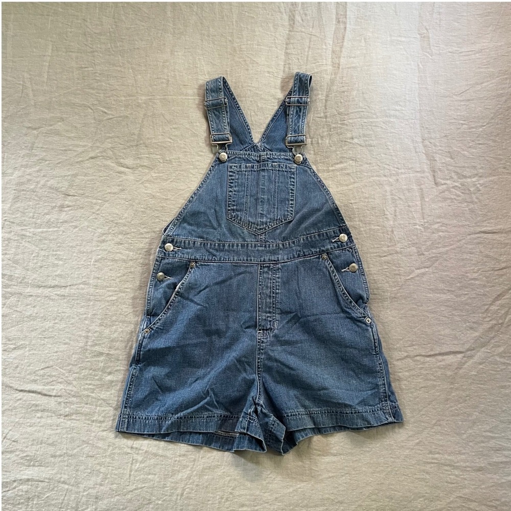 GAP Denim Short Overalls - Medium Blue